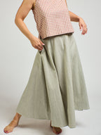 Lucinda Skirt - Olive Stripe