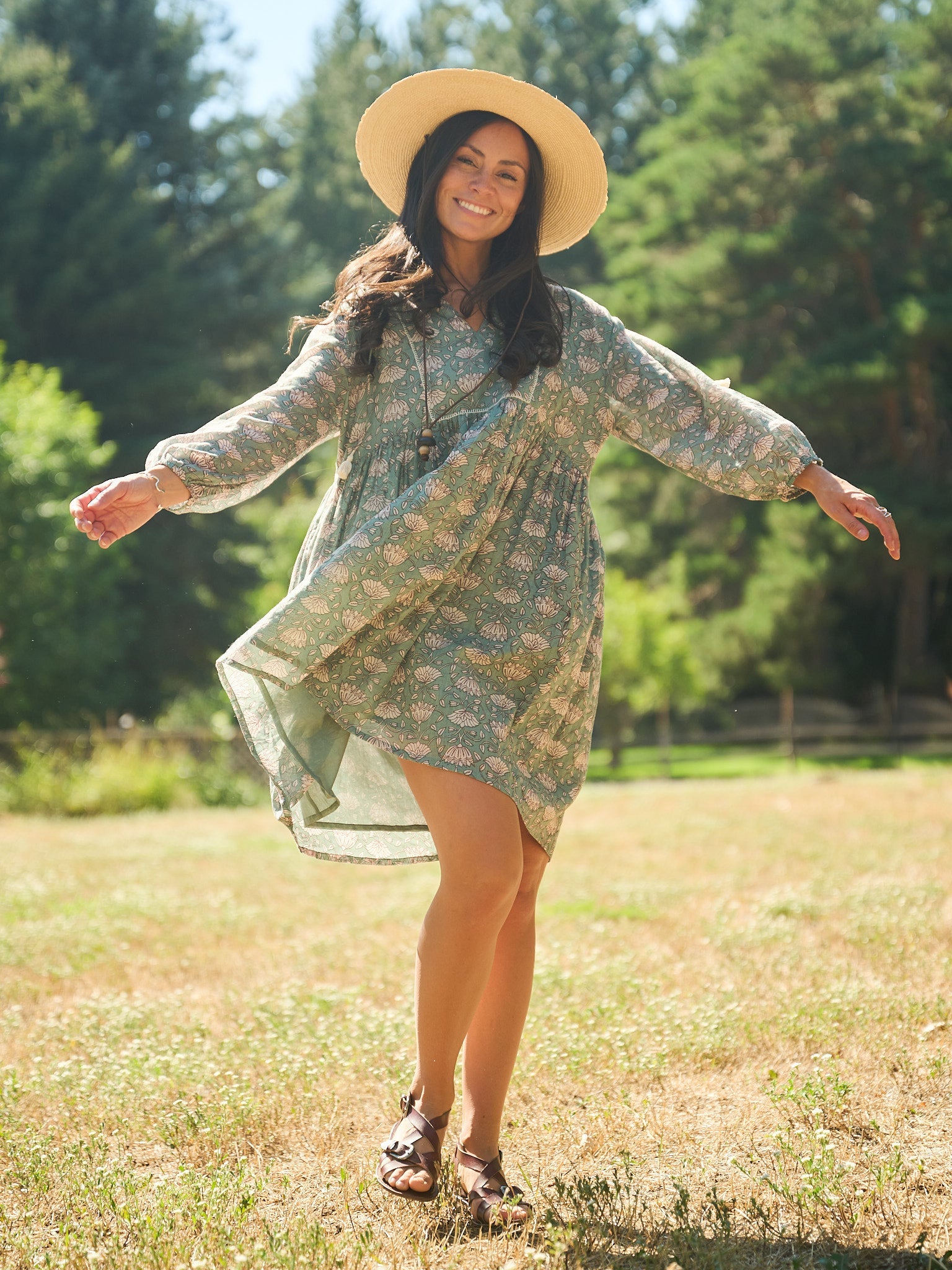 Sohla Mini Dress - Aegean Teal Floral