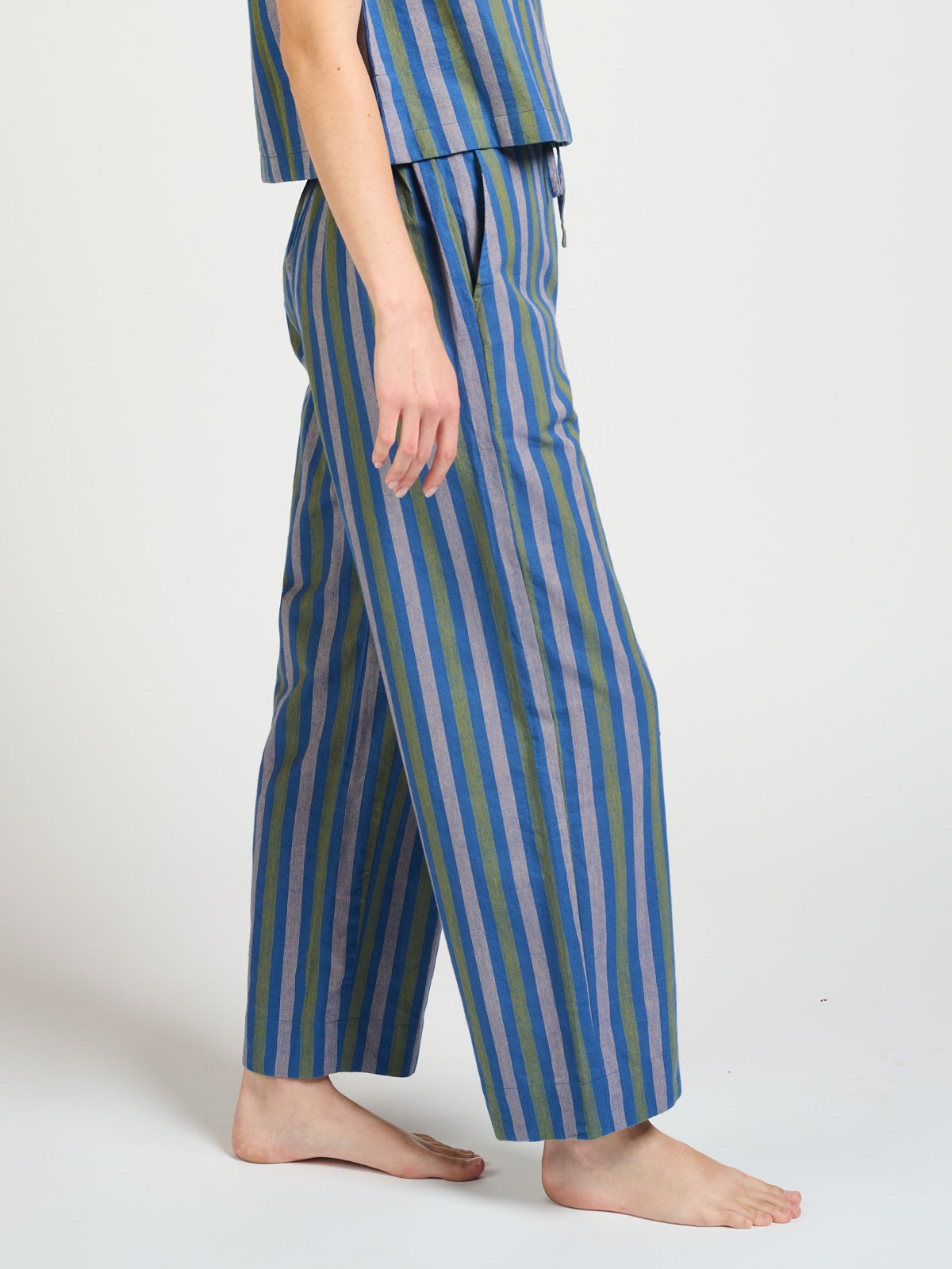 Emmy Drawstring Pant - Lavender Stripe