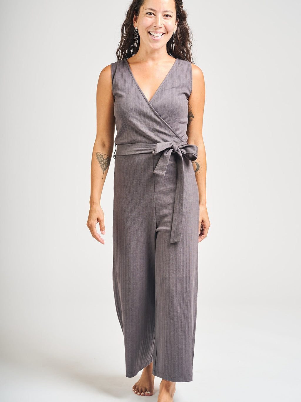 Rita Jumpsuit - Shale Rib Knit