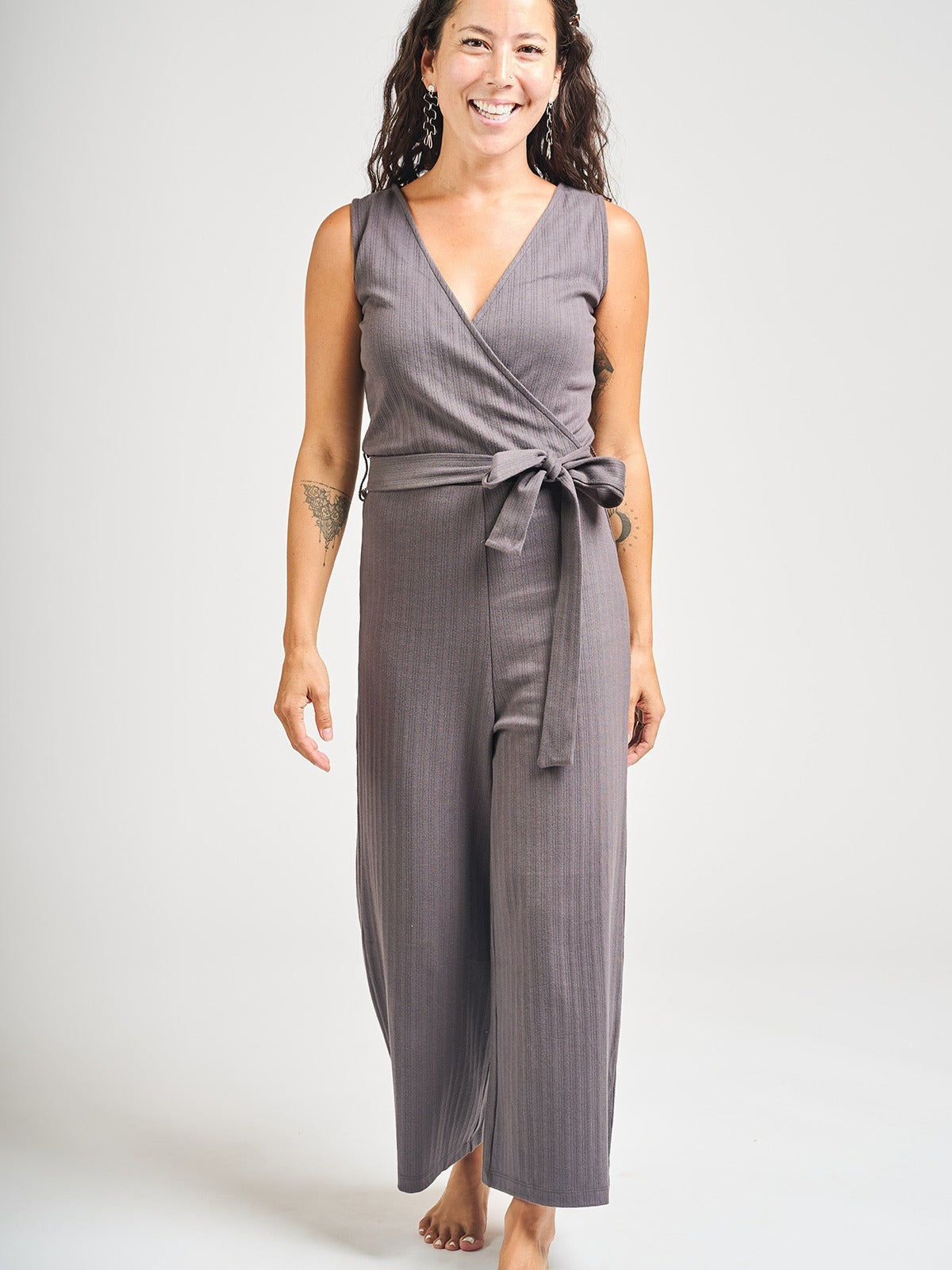 Rita Jumpsuit - Shale Rib Knit