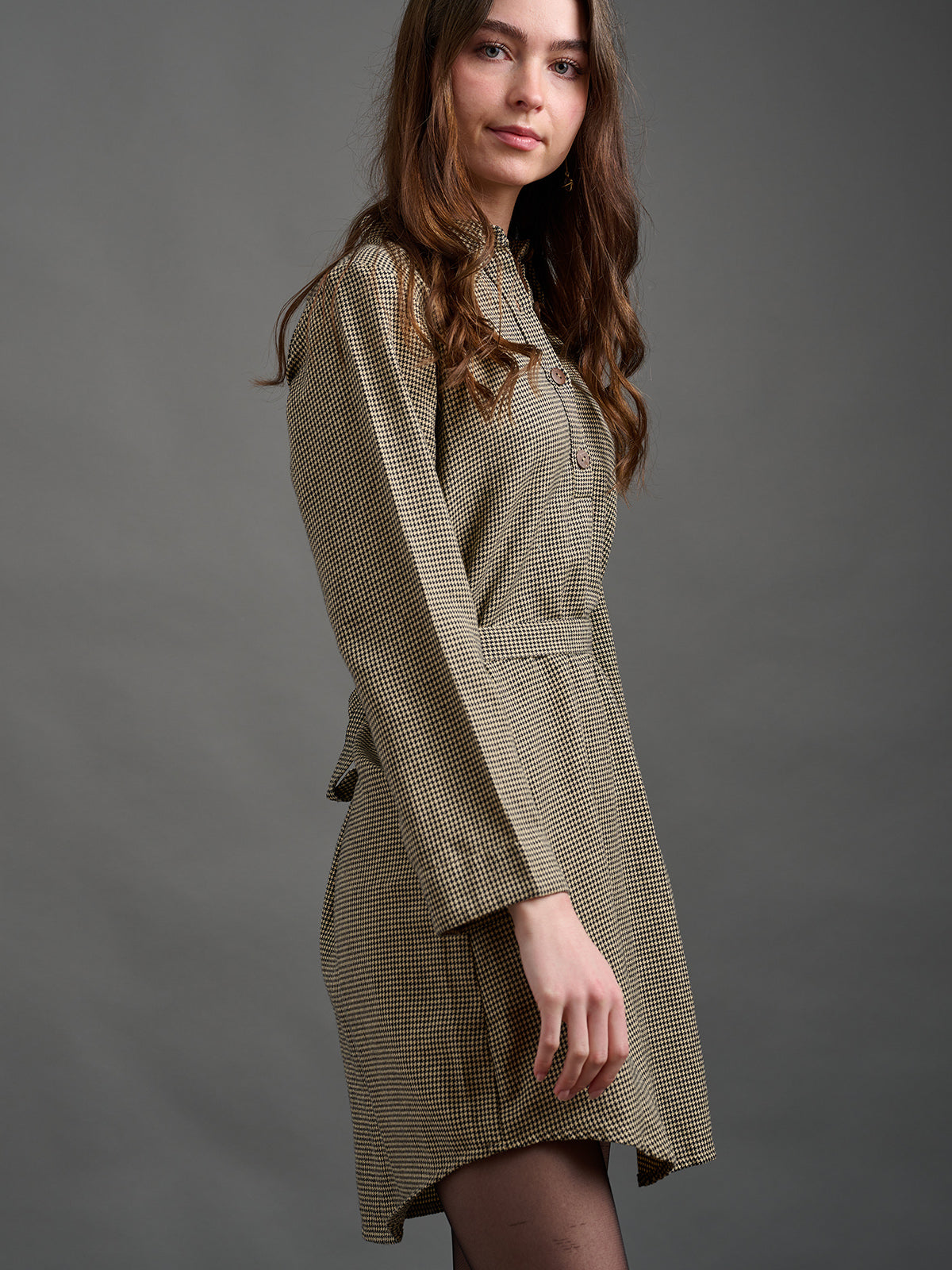 Sonja Shirtdress - Houndstooth