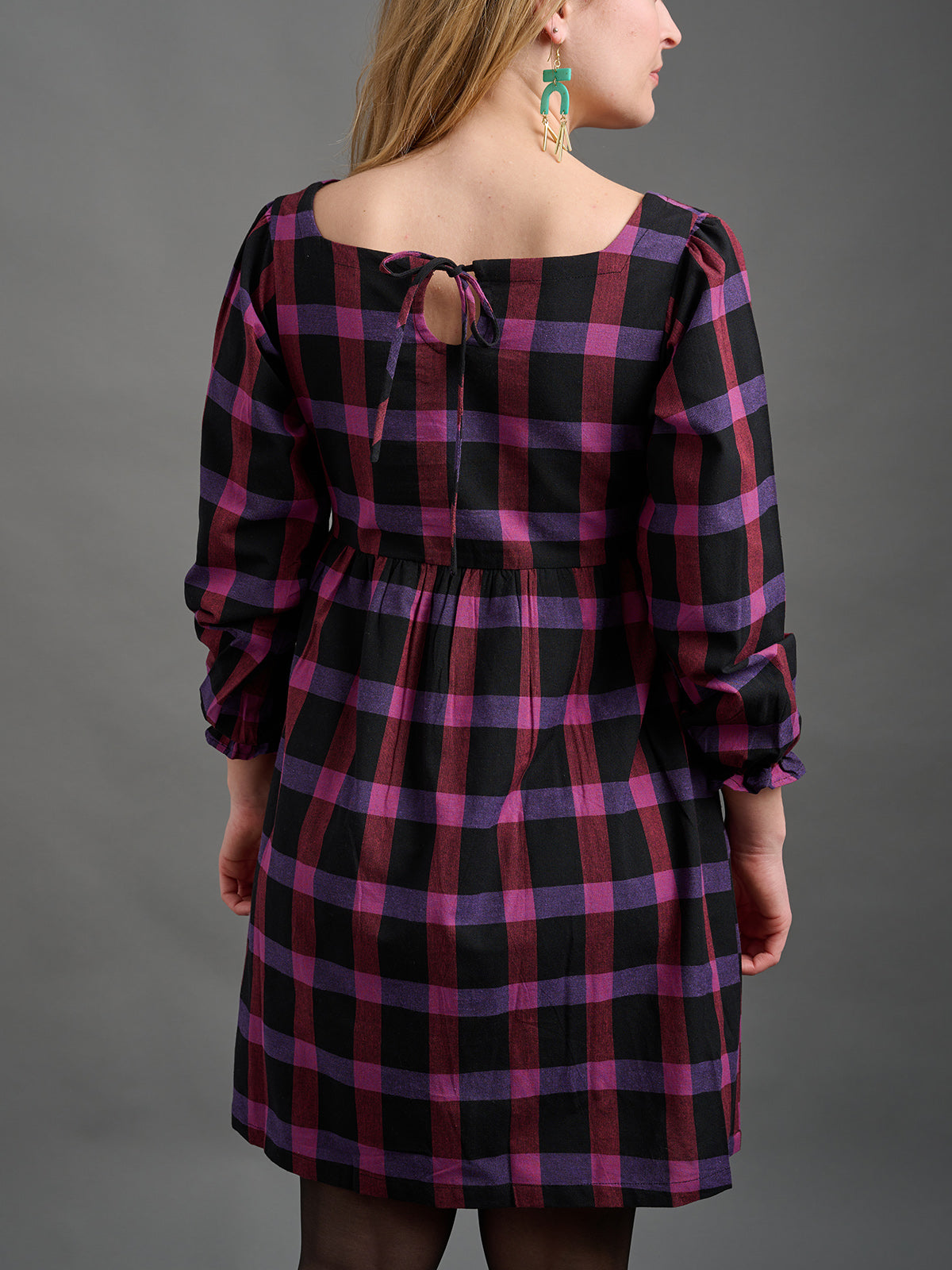 Nico Mini Dress - Ultra Violet Plaid