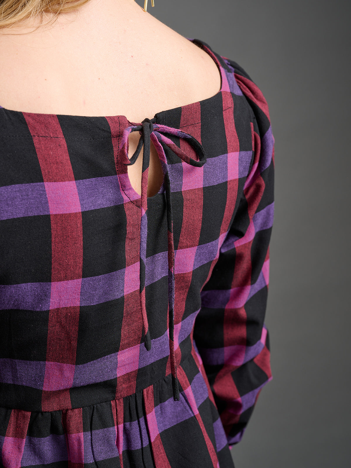Nico Mini Dress - Ultra Violet Plaid