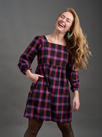Nico Mini Dress - Ultra Violet Plaid