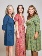 Callie 3/4 Sleeve Plus Size Wrap Dress - Olive Floral