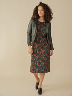 Nova Long Sleeve T-Shirt Midi Dress - Geo Jewels