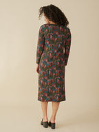 Nova Long Sleeve T-Shirt Midi Dress - Geo Jewels