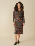 Nova Long Sleeve T-Shirt Midi Dress - Geo Jewels