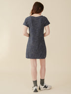 Hudson T-Shirt Dress - Tree Rings Slate