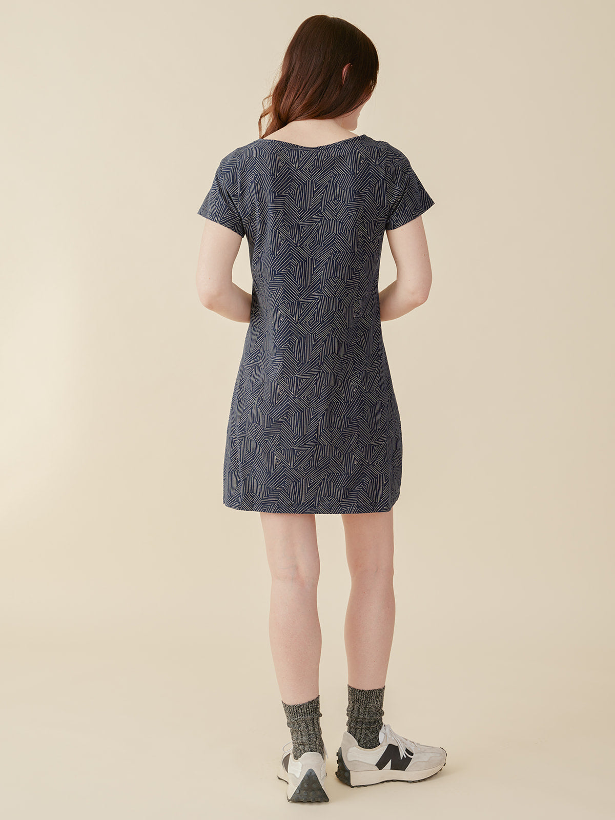 Hudson T-Shirt Dress - Tree Rings Slate