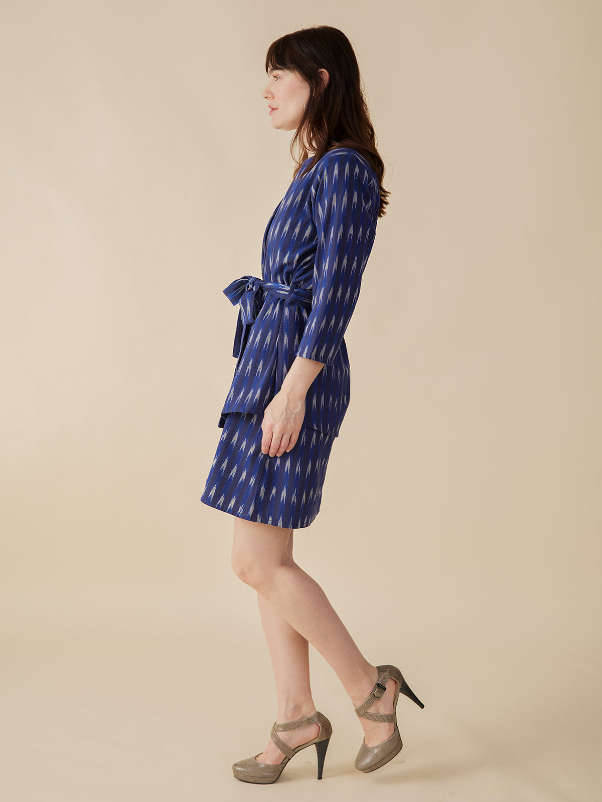 Crossroads Jacket - Sapphire Ikat
