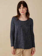 Cozy Day Top - Tree Rings Slate