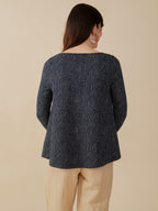 Cozy Day Top - Tree Rings Slate