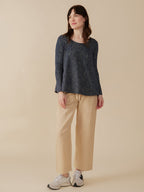 Cozy Day Top - Tree Rings Slate