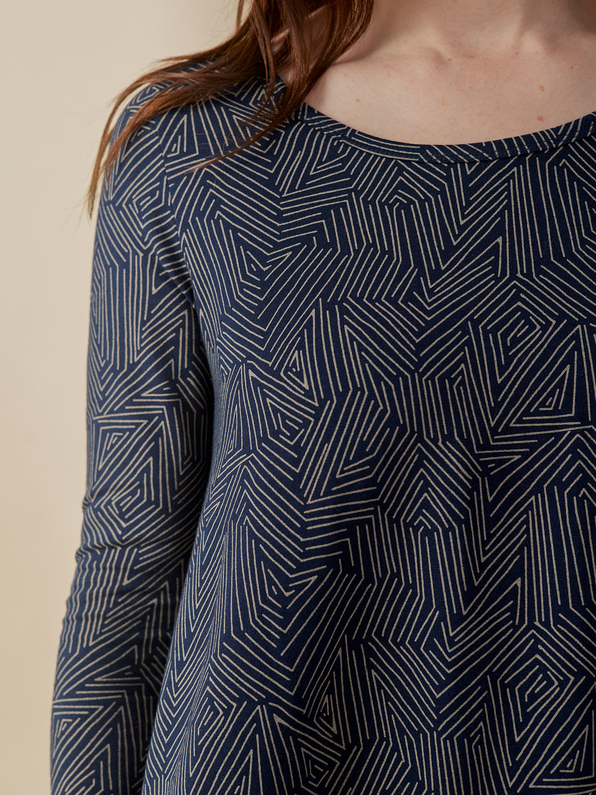 Cozy Day Top - Tree Rings Slate