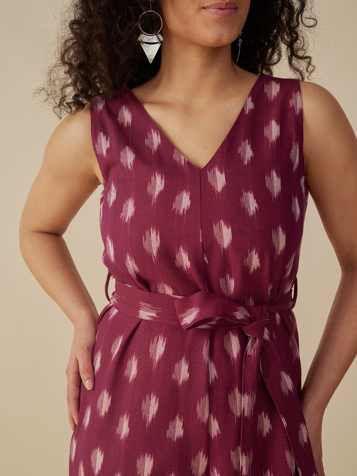 Jana Jumpsuit - Garnet Ikat