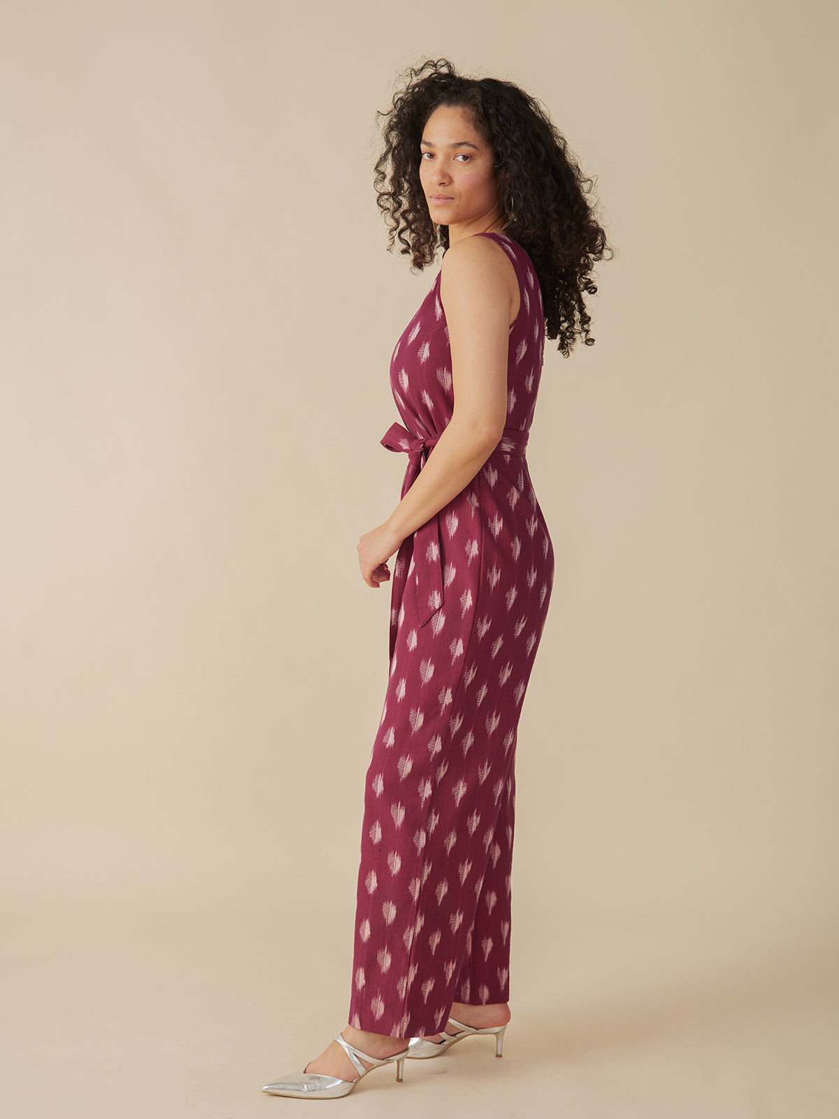 Jana Jumpsuit - Garnet Ikat
