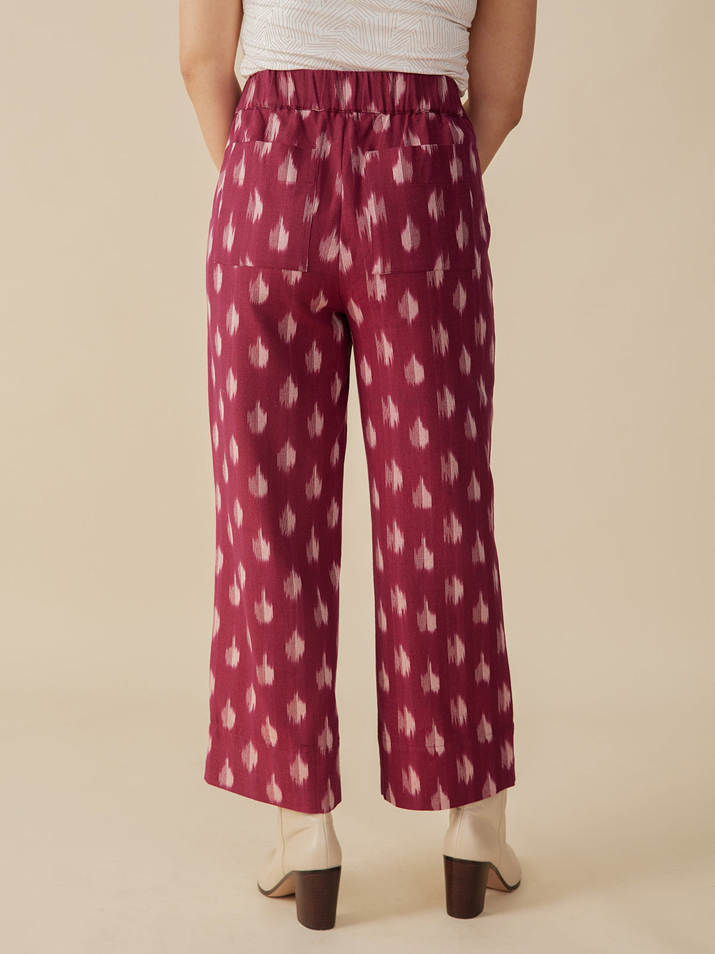 Rosie Pant - Garnet Ikat