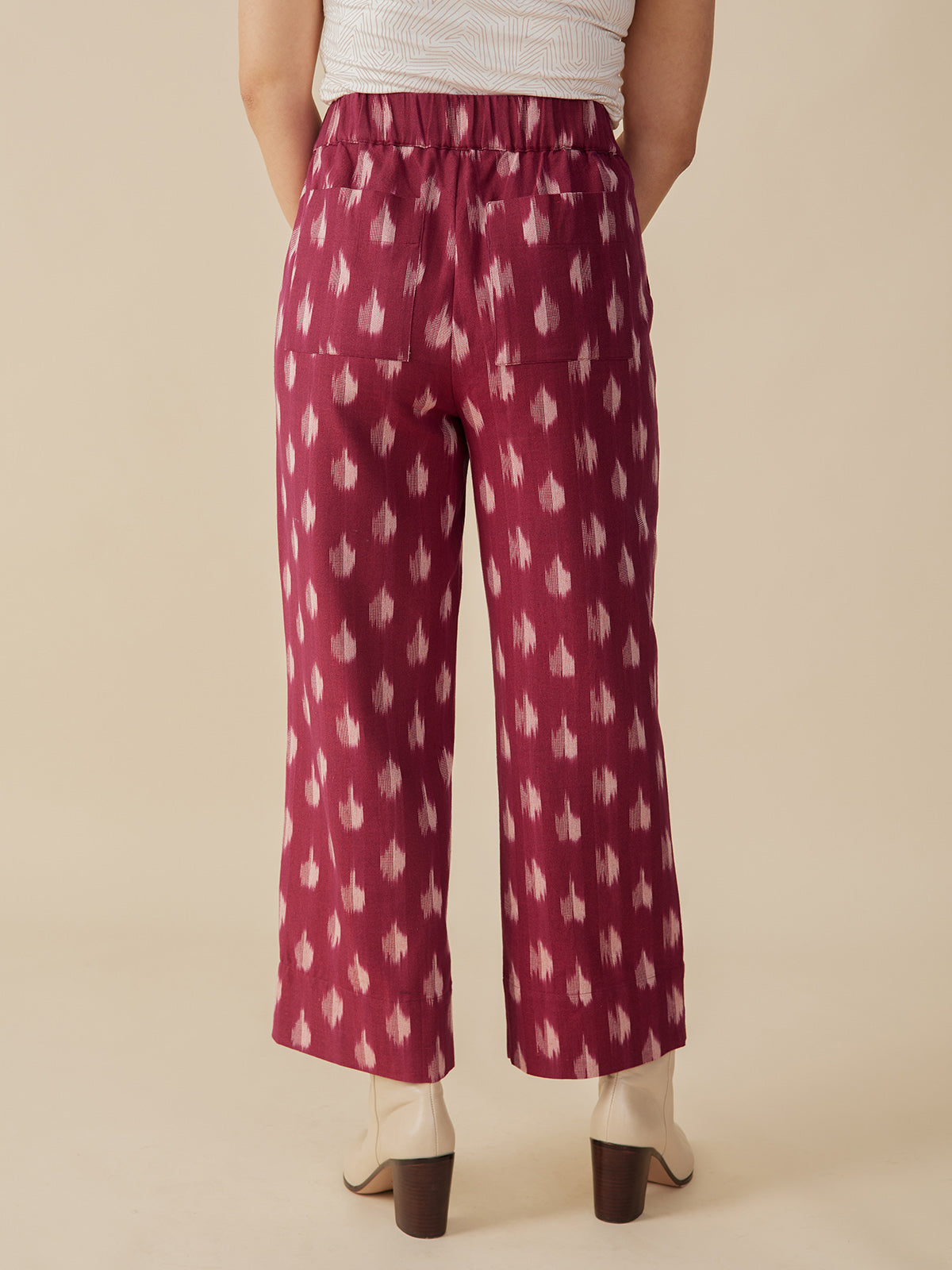 Rosie Pant - Garnet Ikat
