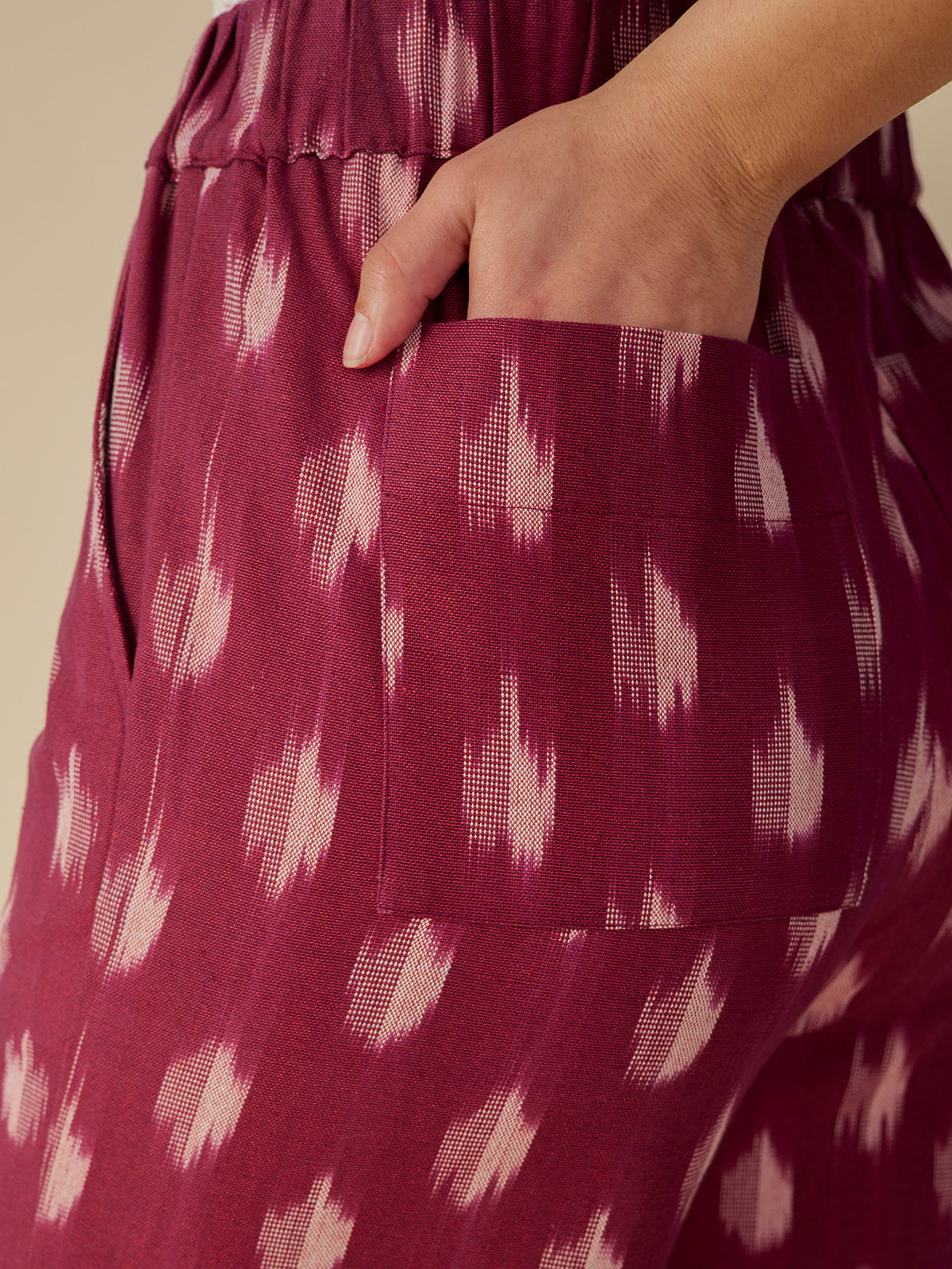 Rosie Pant - Garnet Ikat