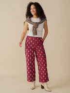 Rosie Pant - Garnet Ikat