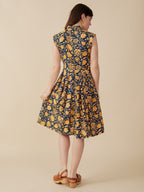 Lucille Dress - Navy Botanical