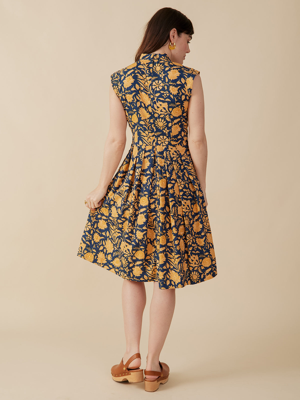 Lucille Dress - Navy Botanical