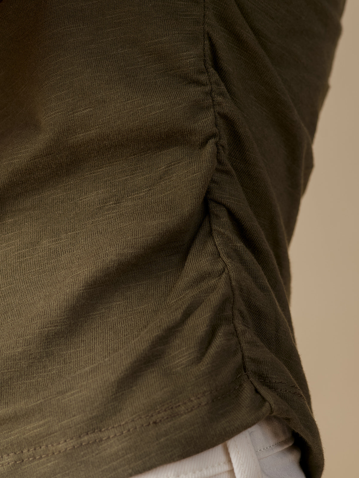 Ruched Top - Olive