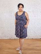 Asheville Plus Size Dress - Fox Field Blue