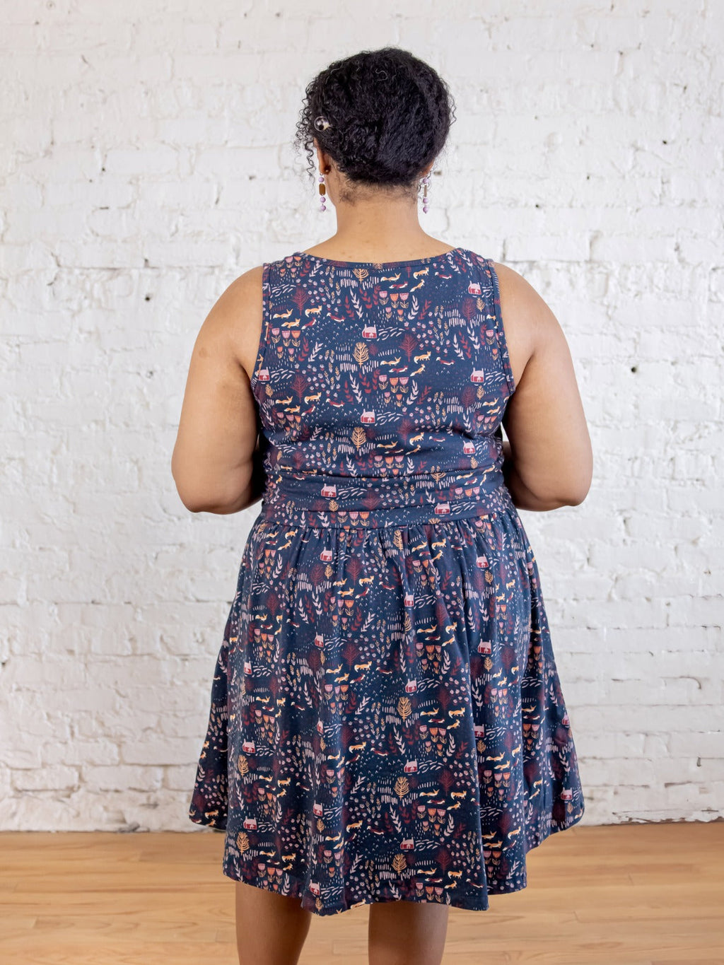 Asheville Plus Size Dress - Fox Field Blue