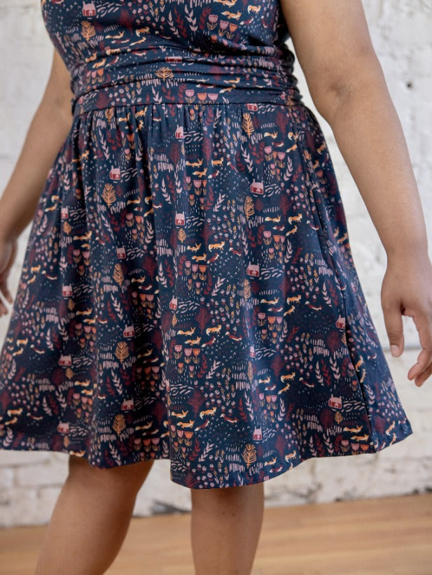 Asheville Plus Size Dress - Fox Field Blue