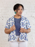 Camp Plus Size Shirt - Seashore Ikat