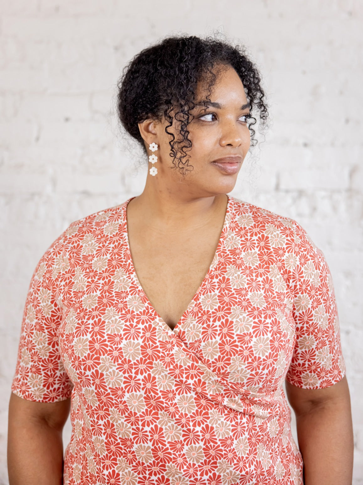 Gianna Plus Size Wrap Top - Matisse Vermillion