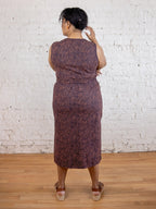 Isla Plus Size Skirt - Tree Rings Blue