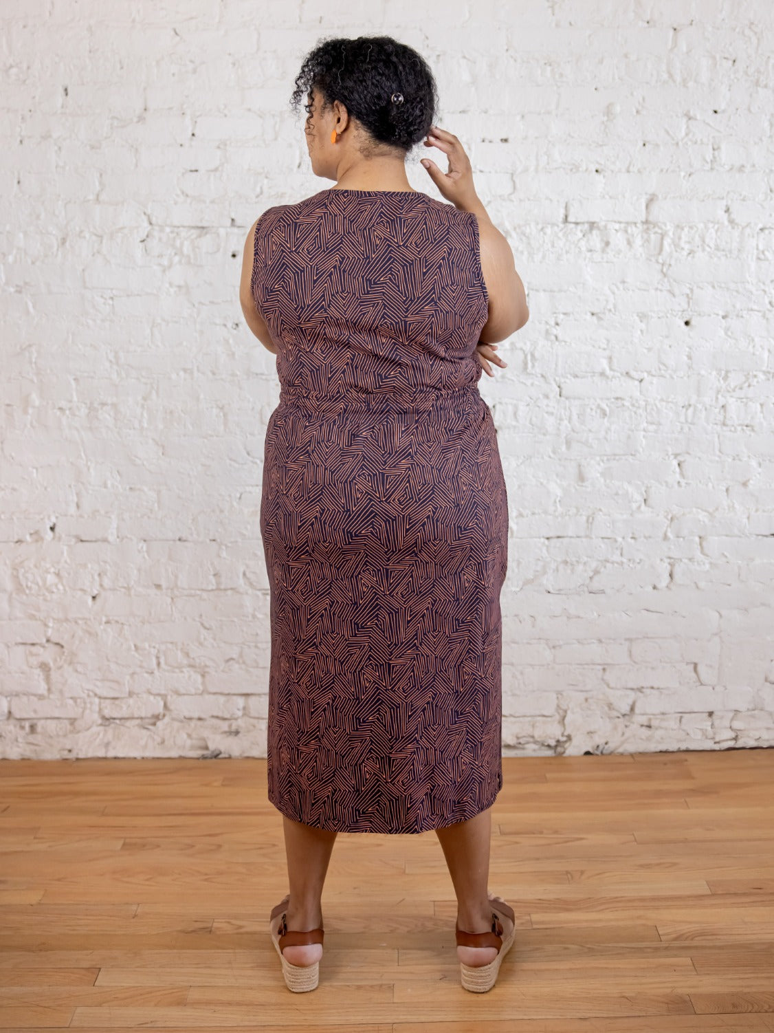 Isla Plus Size Skirt - Tree Rings Blue