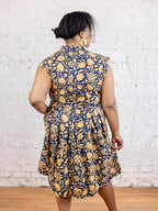 Lucille Plus Size Dress - Navy Botanical