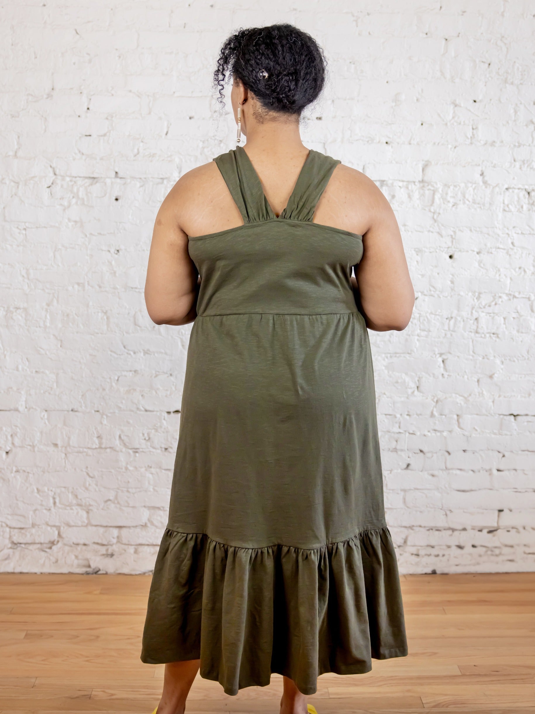 Opal Plus Size Dress - Olive