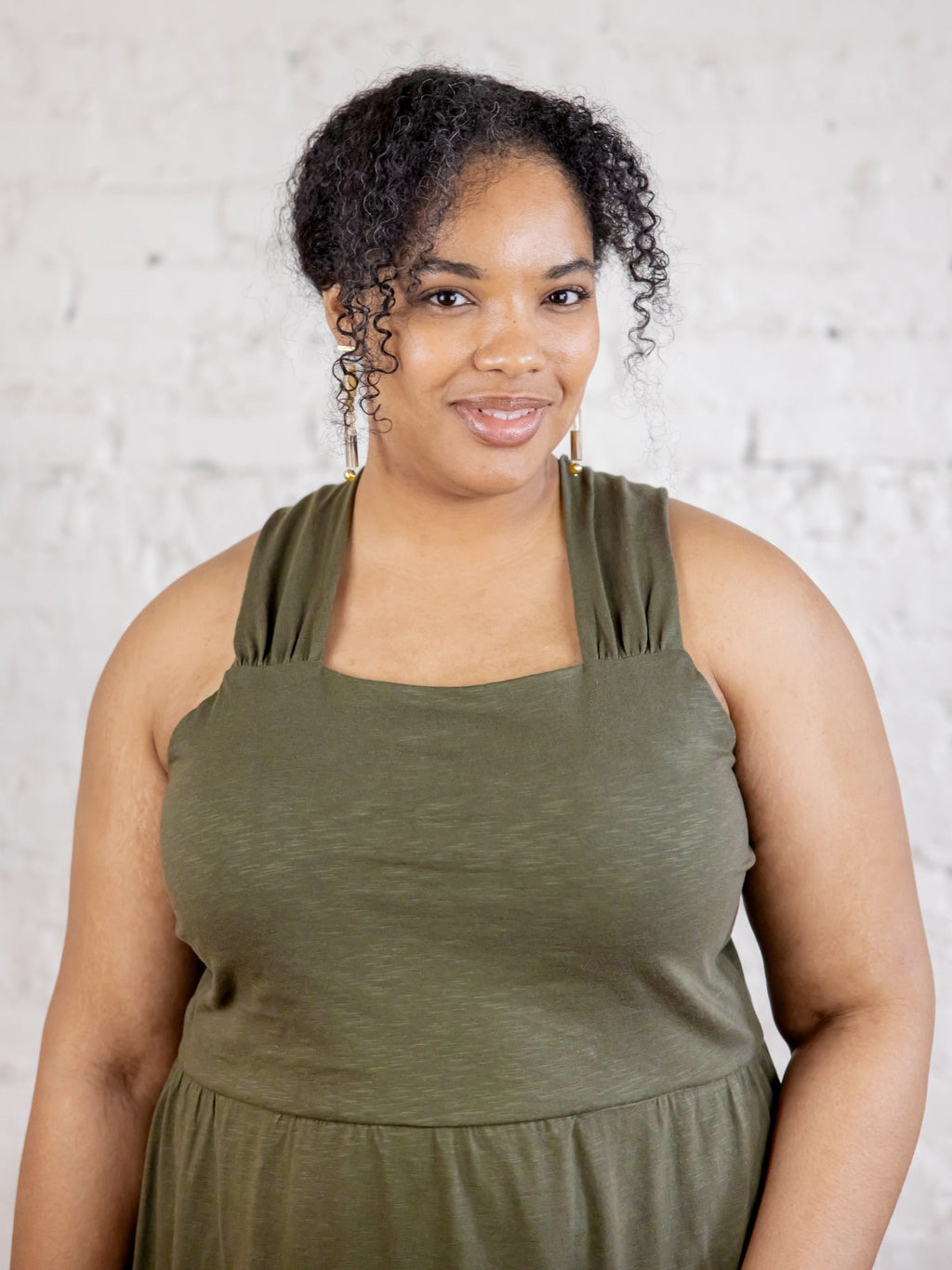 Opal Plus Size Dress - Olive