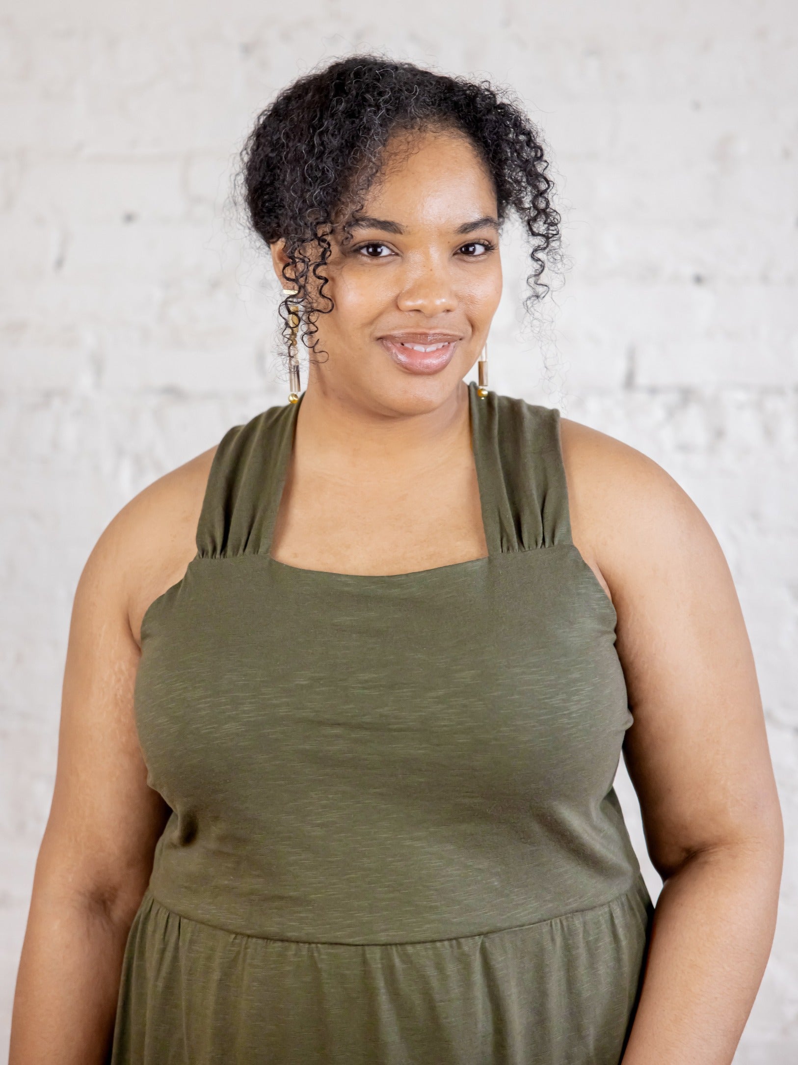 Opal Plus Size Dress - Olive