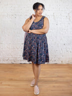 Asheville Plus Size Dress - Fox Field Blue