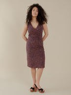 Danica Wrap Dress - Tree Rings Blue