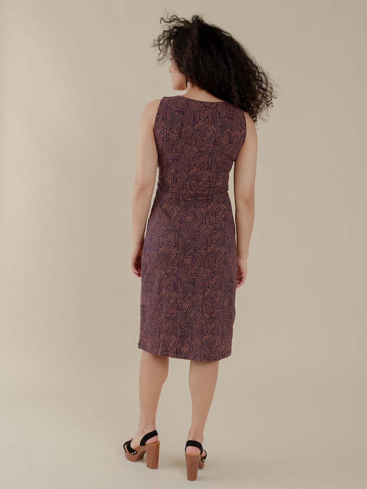 Danica Wrap Dress - Tree Rings Blue
