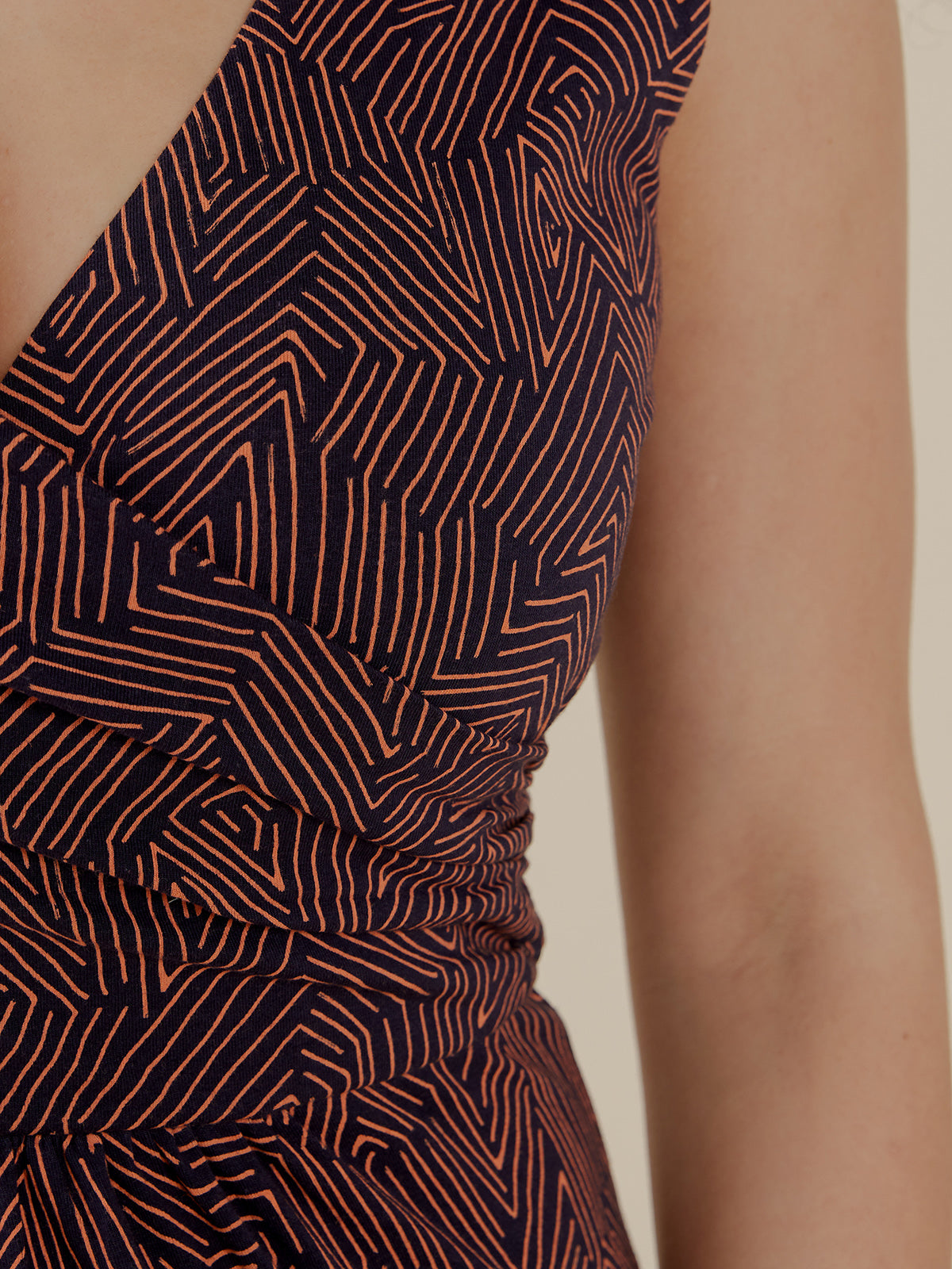Danica Wrap Dress - Tree Rings Blue