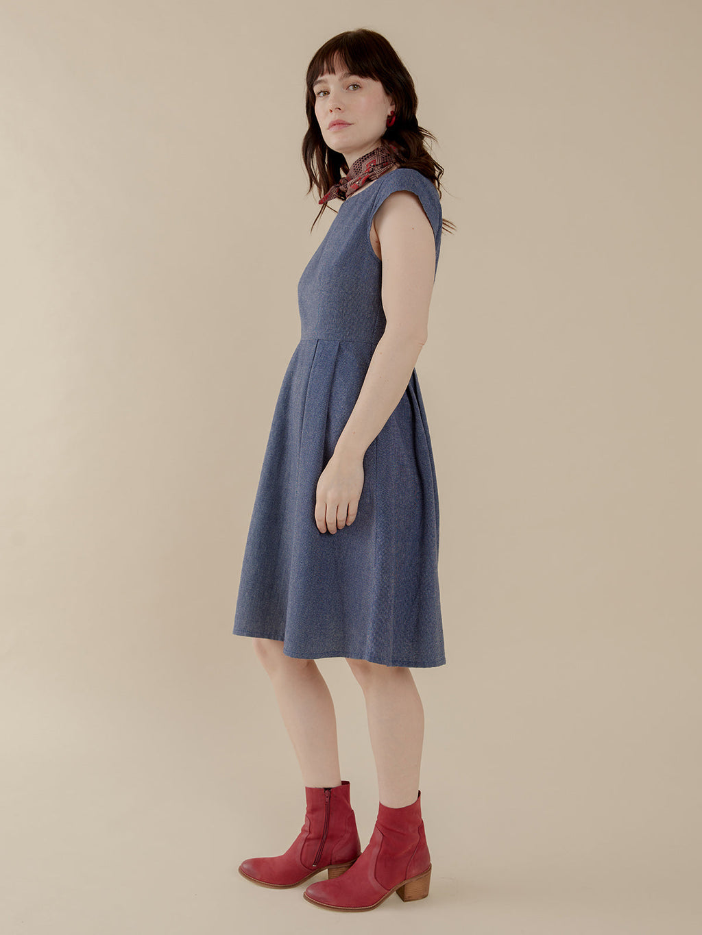 Devonshire Dress - Blue Chambray