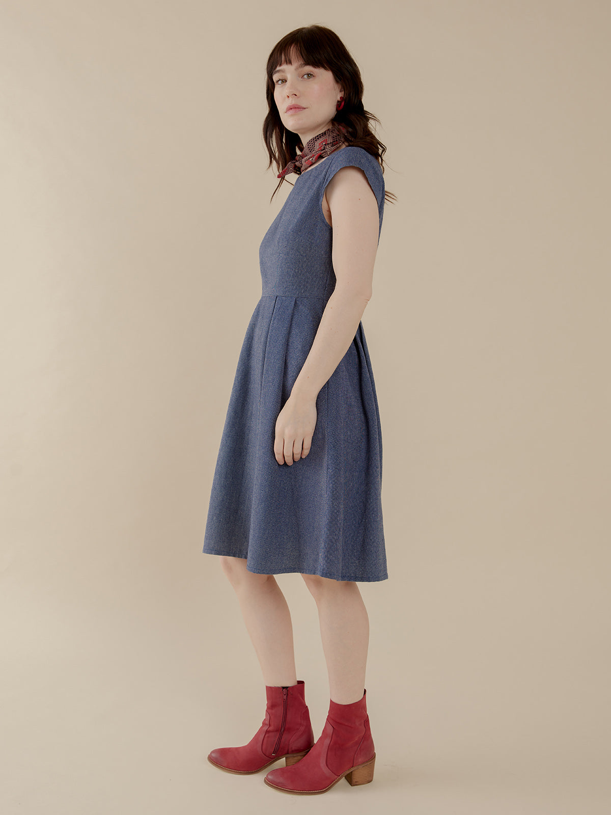 Devonshire Dress - Blue Chambray