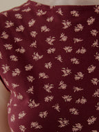 Elise Sheath Dress - Burgundy Bouquet