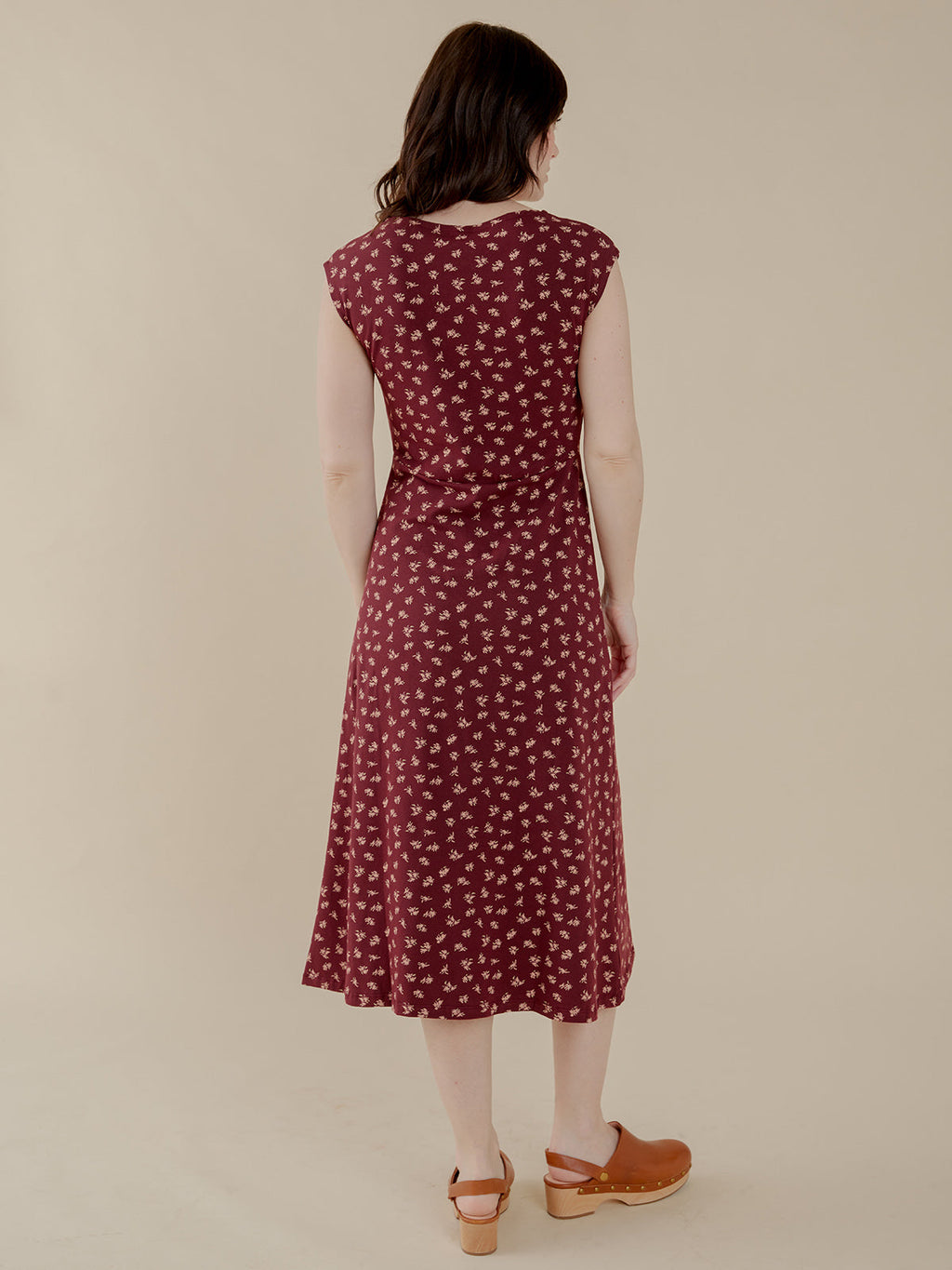 Elise Sheath Dress - Burgundy Bouquet