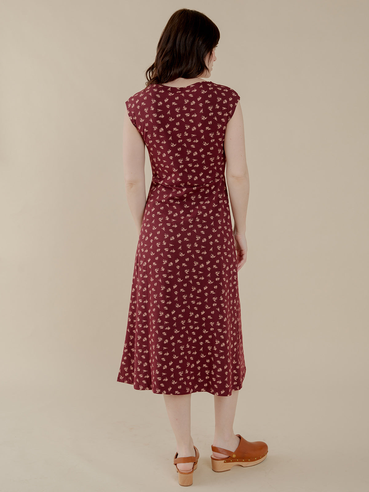 Elise Sheath Dress - Burgundy Bouquet