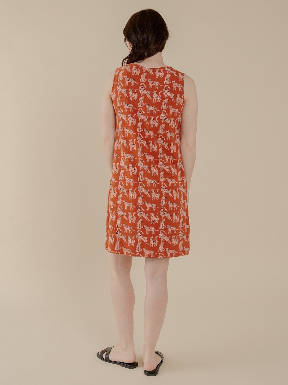 Evanston Dress - Leopard Sienna